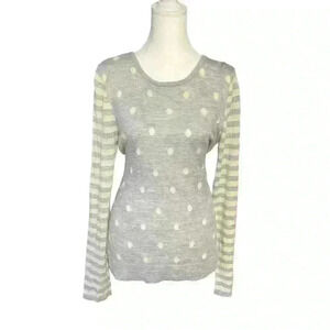 Clements Riberio Portabello Women’s Merino Wool Pullover Sweater. Size L. Grey